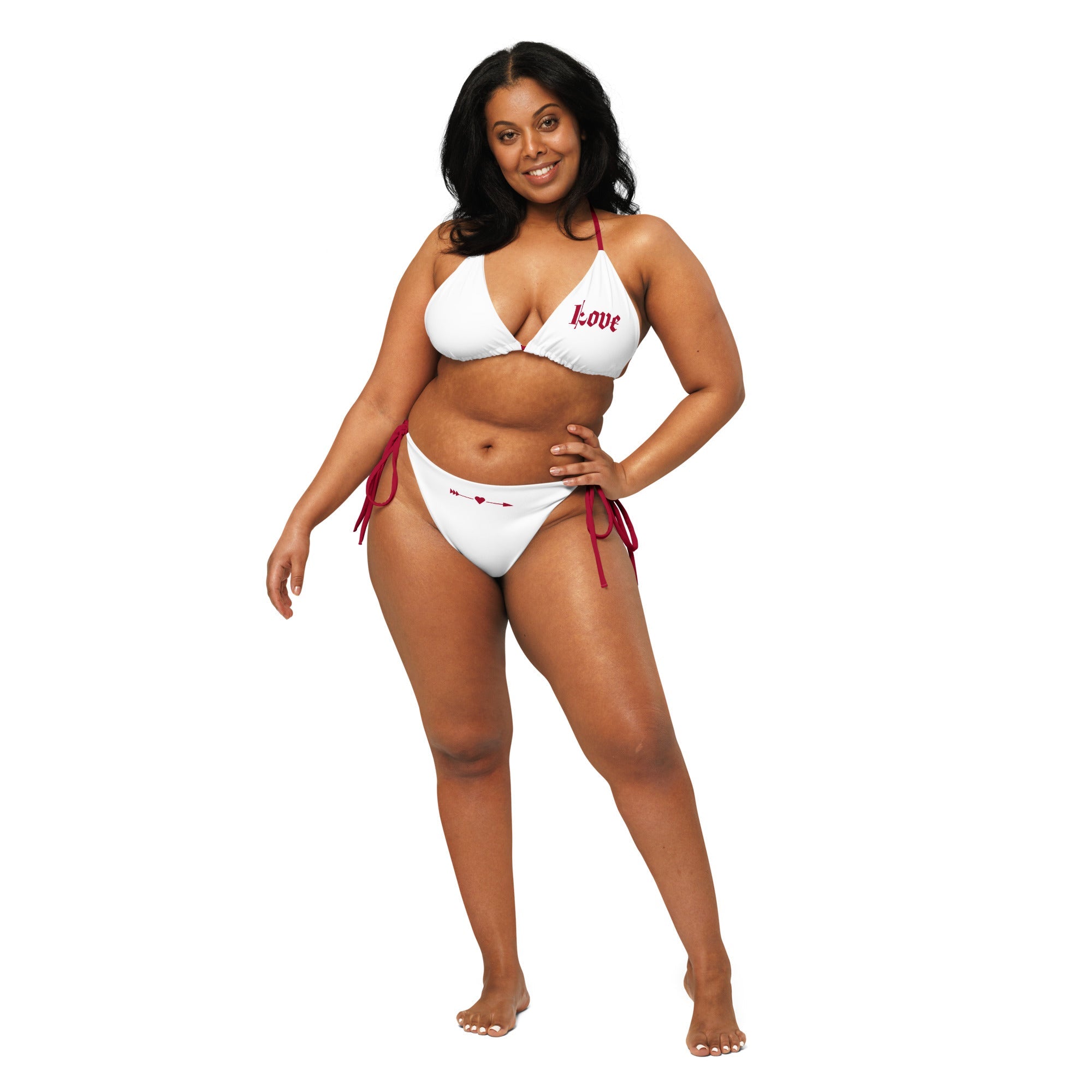 Love Rose String Bikini Set with UPF 50+ and Removable Padding (Multiple colors & Sizes included)-Fete Massive