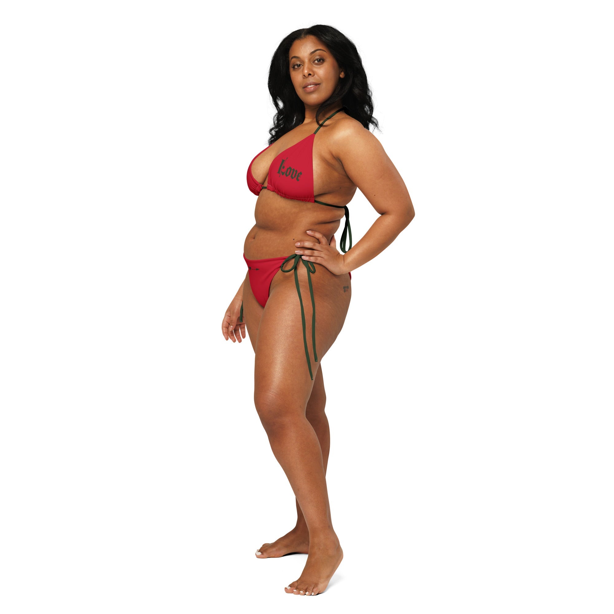 Love Rose String Bikini Set with UPF 50+ and Removable Padding (Multiple colors & Sizes included)-Fete Massive