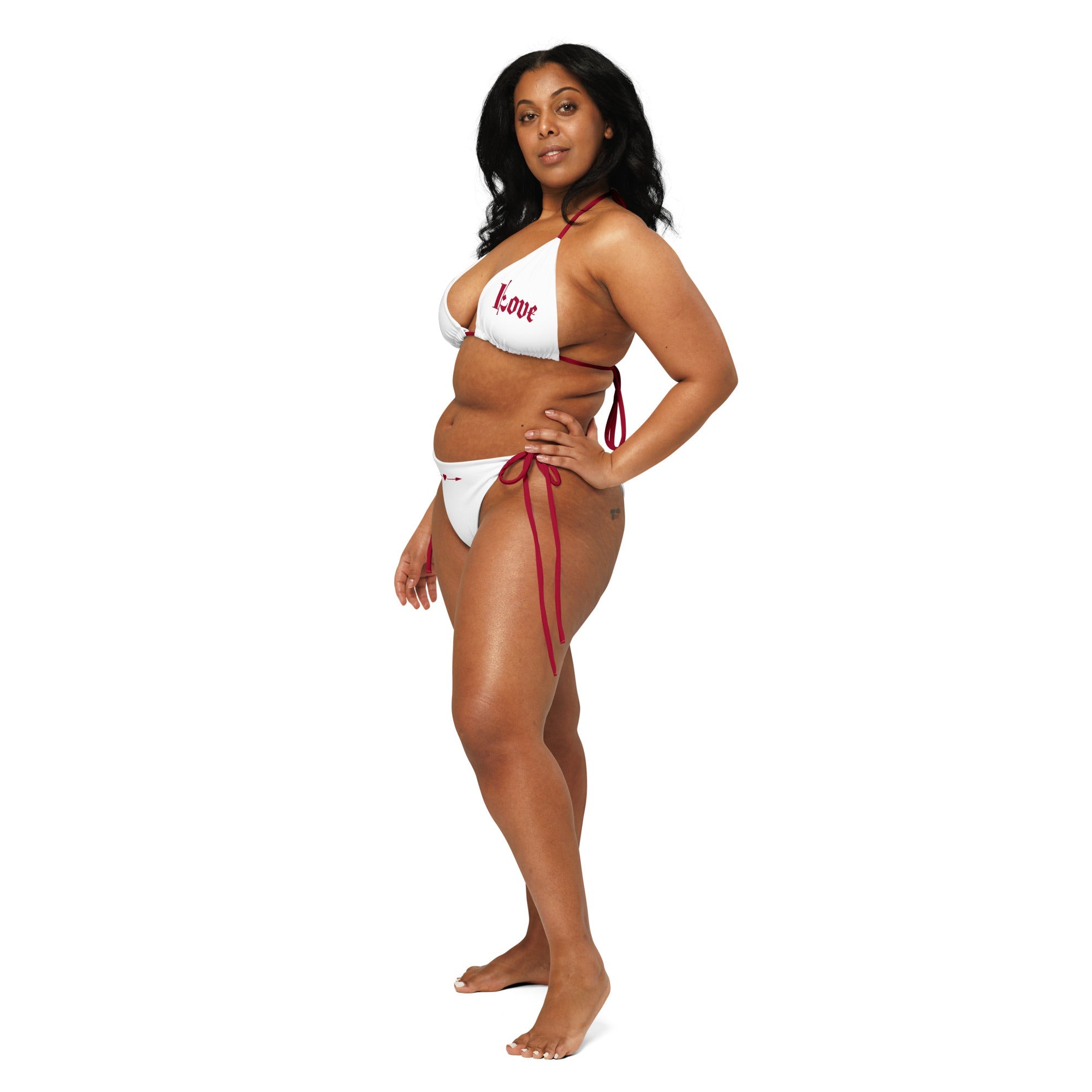 Love Rose String Bikini Set with UPF 50+ and Removable Padding (Multiple colors & Sizes included)-Fete Massive