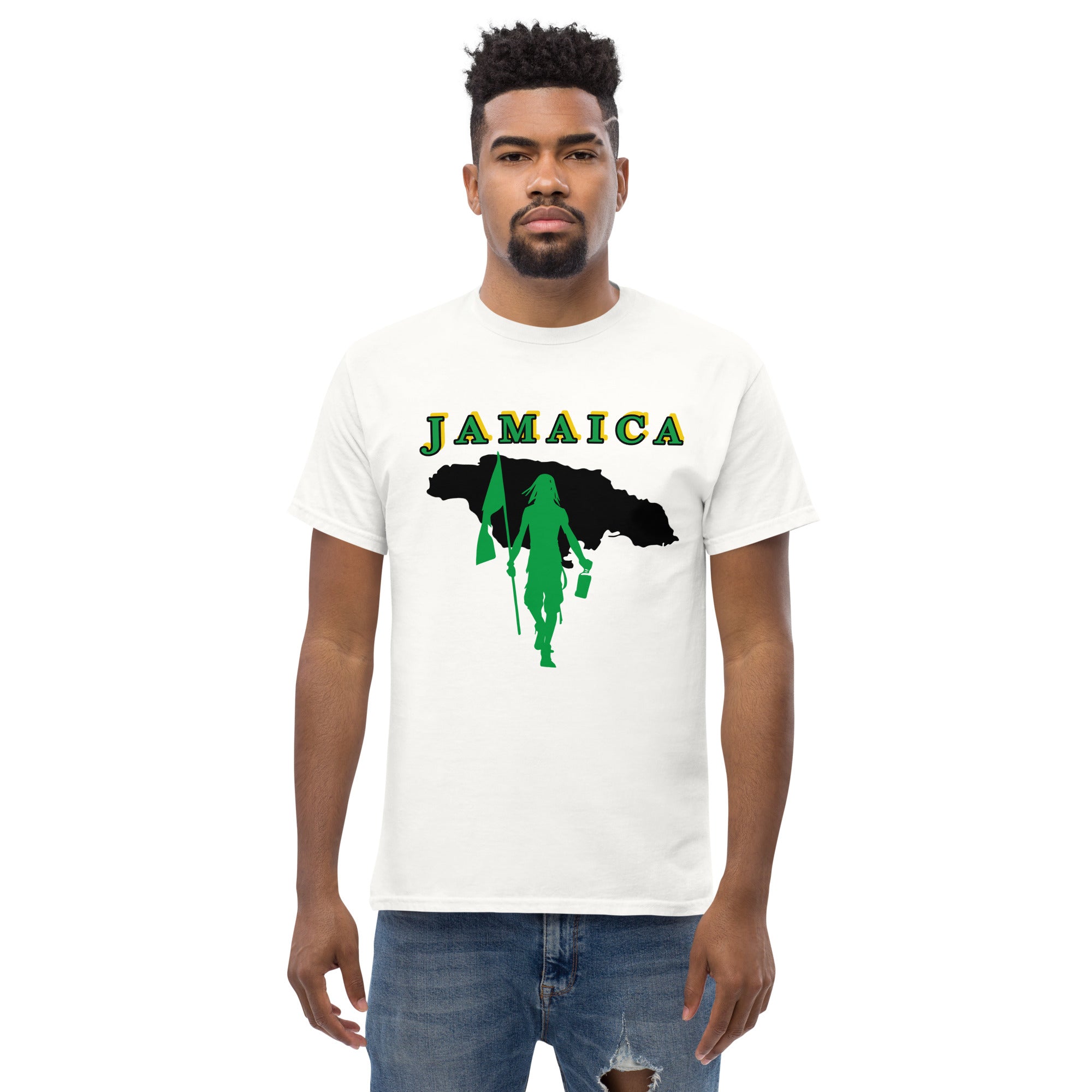 Jamaica Island Tee with Flag Mon-Fete Massive