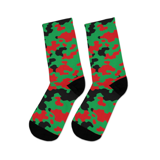 Martinique Flag CAMO Poly Socks