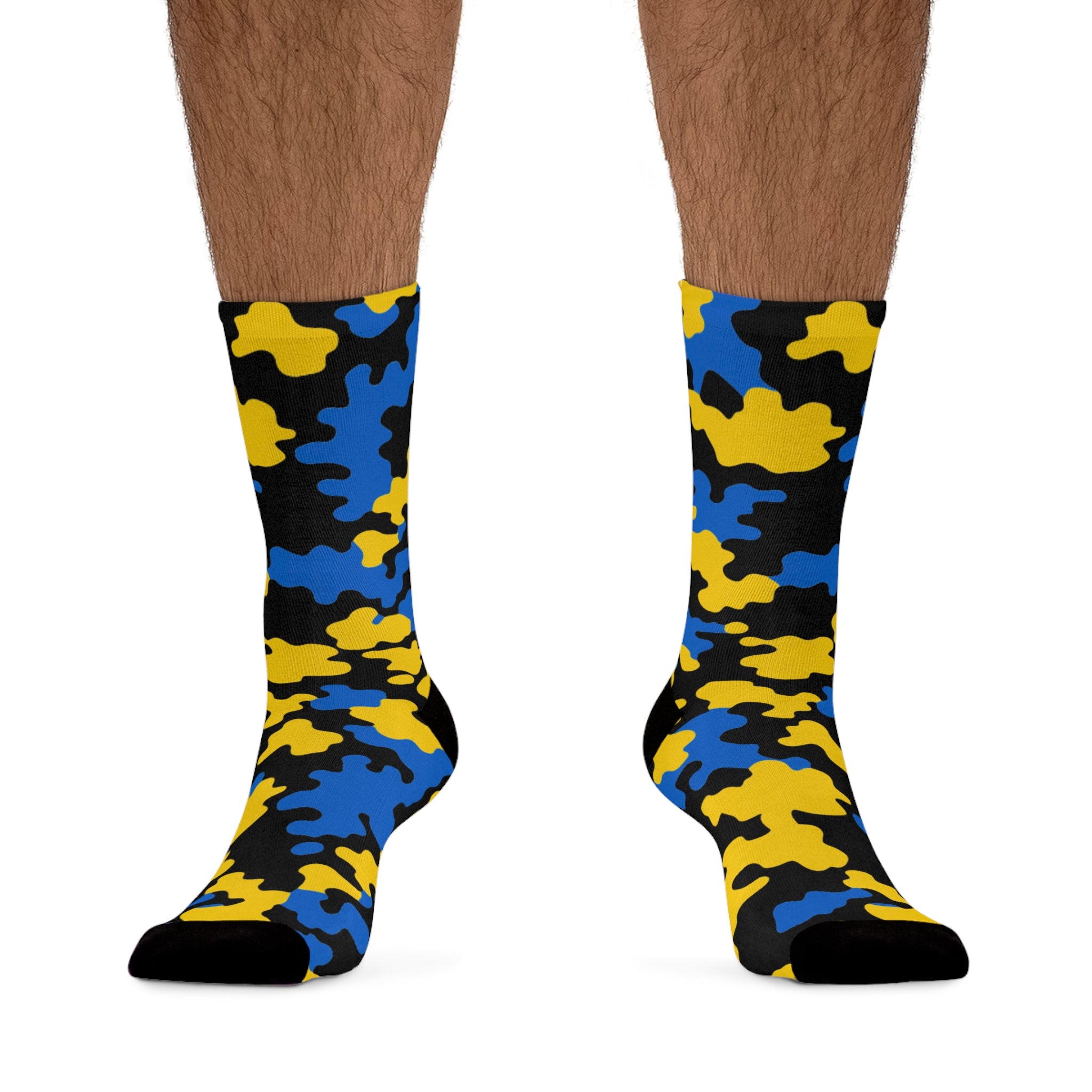 St. Lucia Flag CAMO Poly Socks-Fete Massive