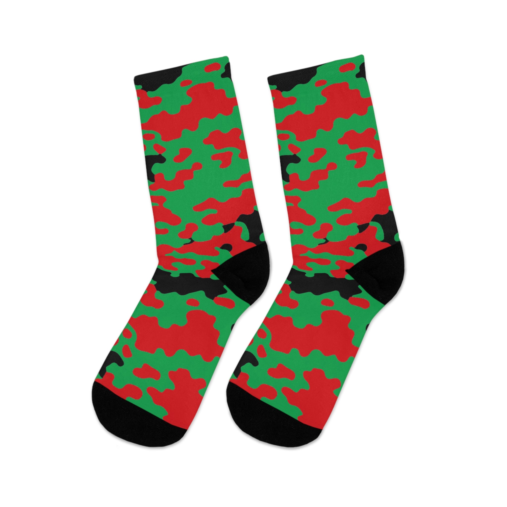 Martinique Islands Flag CAMO Poly Socks-Fete Massive