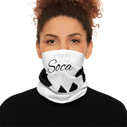 Saint Vincent Flag Black and White Soca Lightweight Neck Gaiter