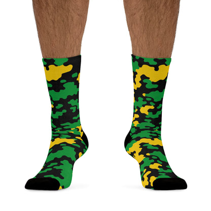 Jamaica Flag CAMO Poly Socks