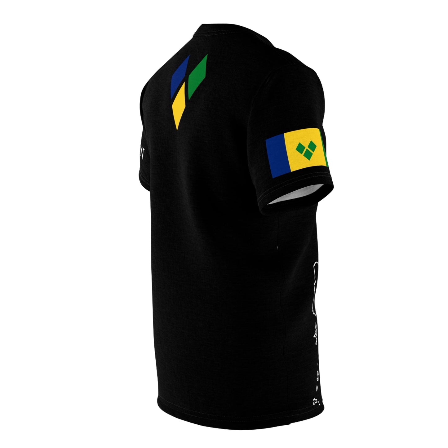 Feteran Unisex Tee with Saint Vincent Flag (Various sizes and colors available)