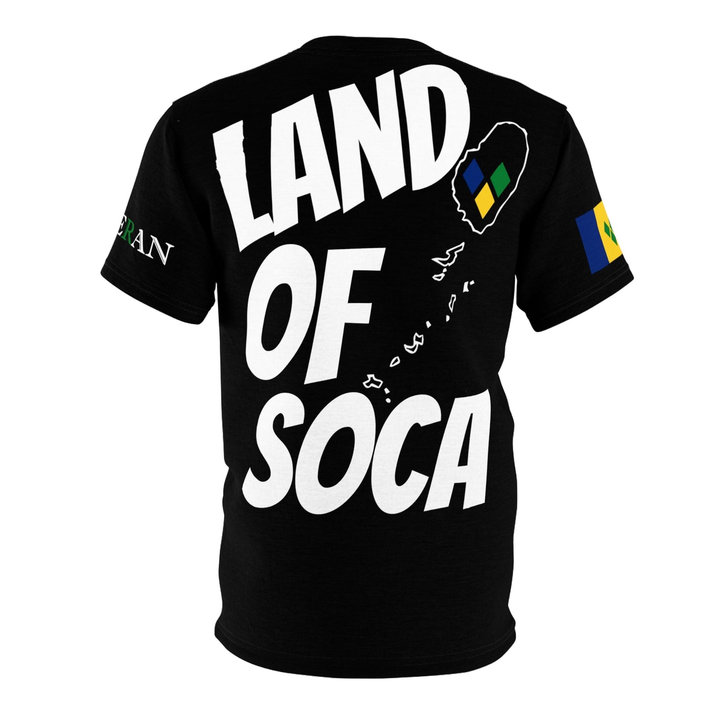 Land Of Soca Unisex Tee with Saint Vincent Flag - Various Sizes & Colors Available