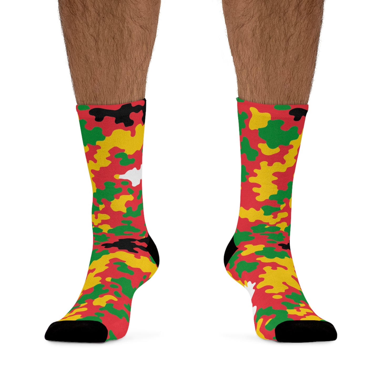 Guyana Flag CAMO Poly Socks