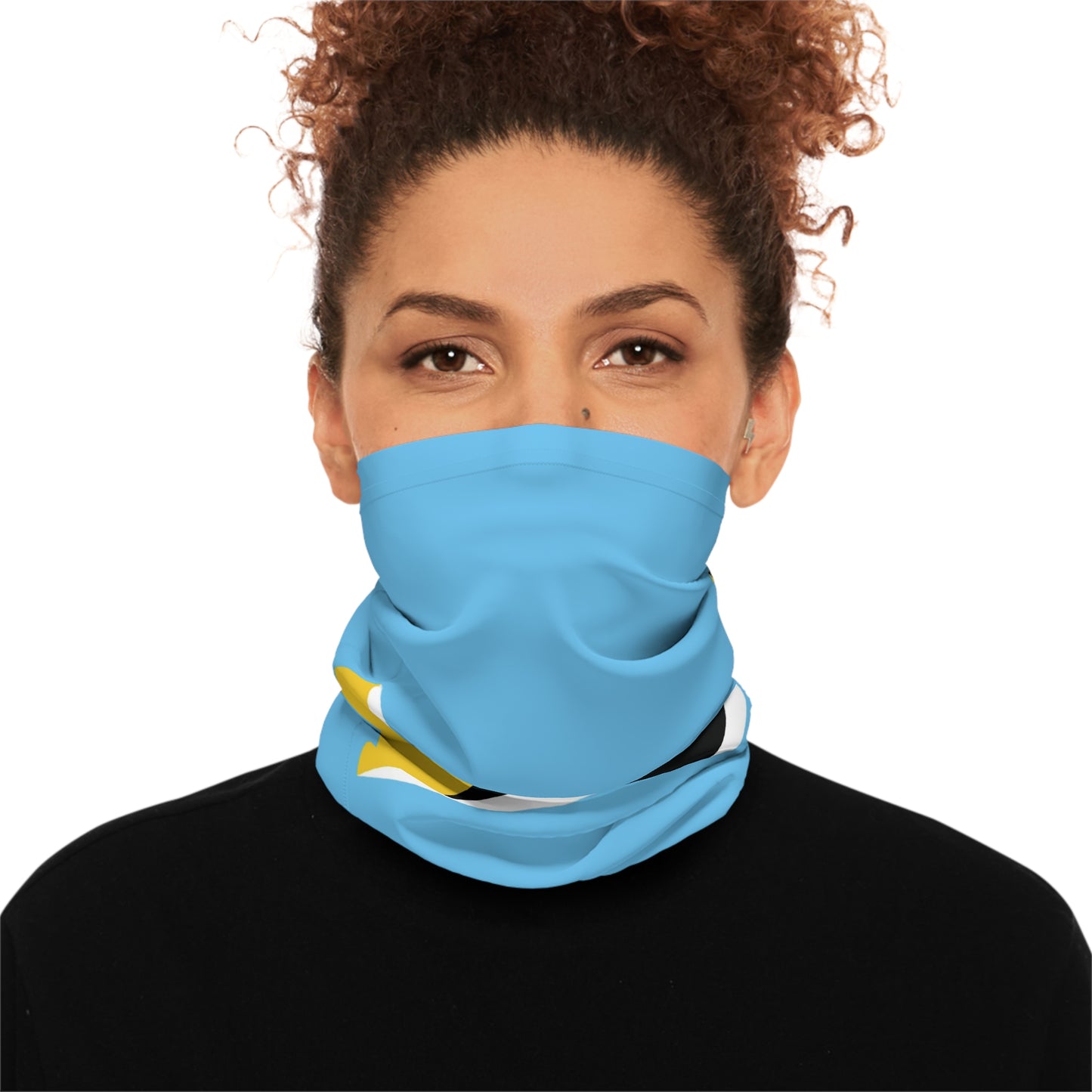 High Quality St. Lucia Flag Lightweight Neck Gaiter