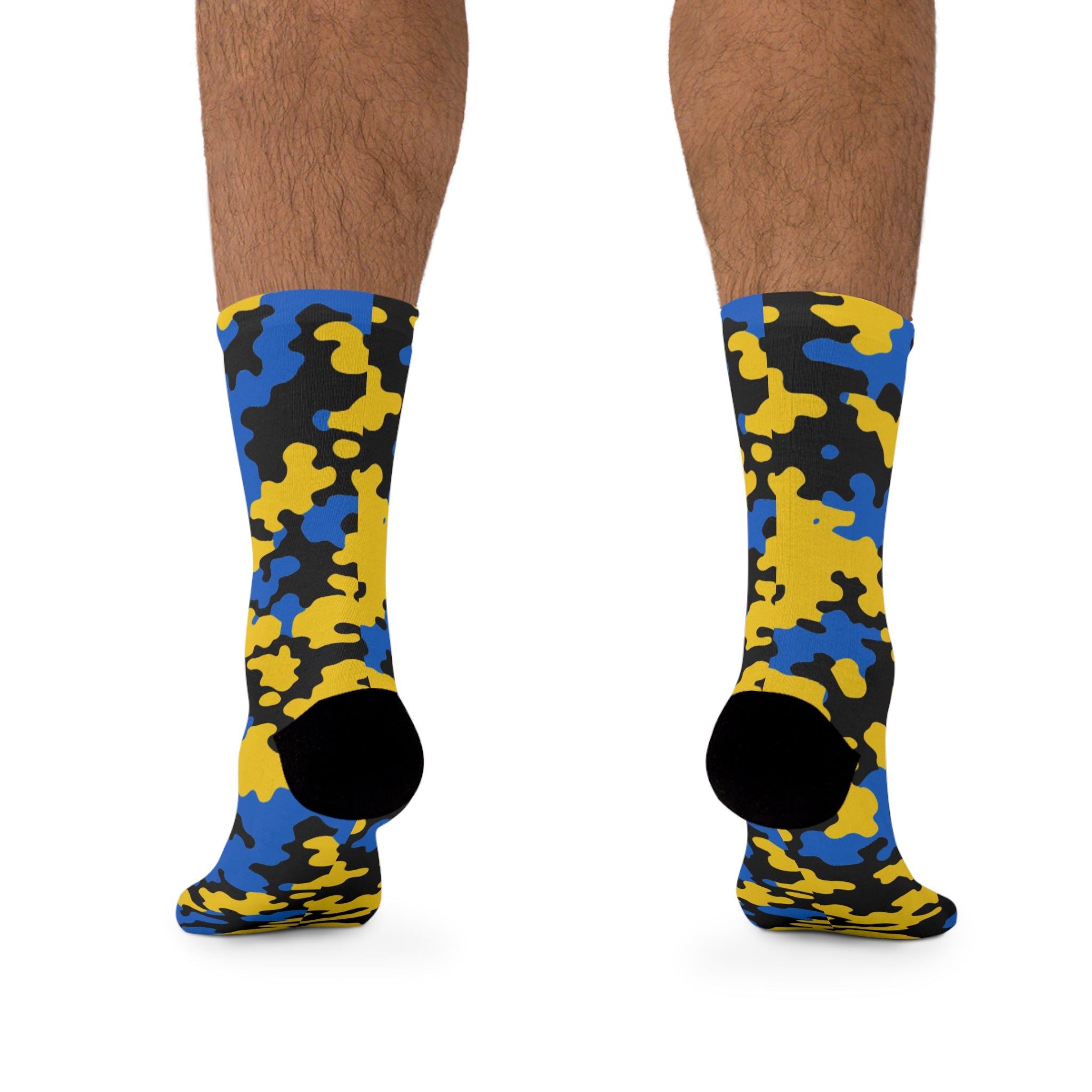 St. Lucia Flag CAMO Poly Socks-Fete Massive