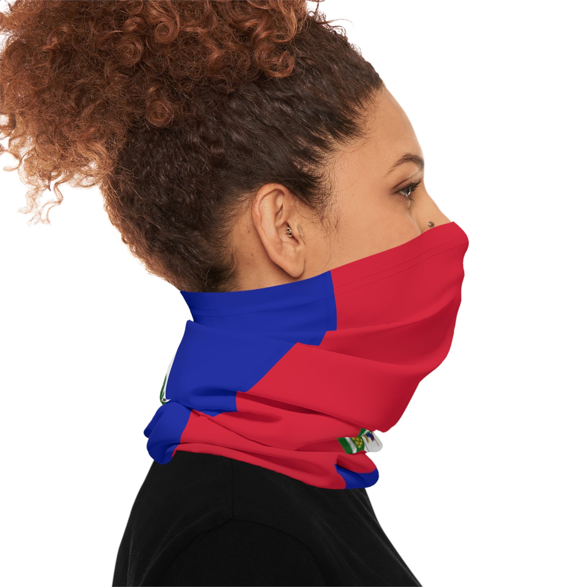 High Quality Haiti Flag Lightweight Neck Gaiter-Fete Massive