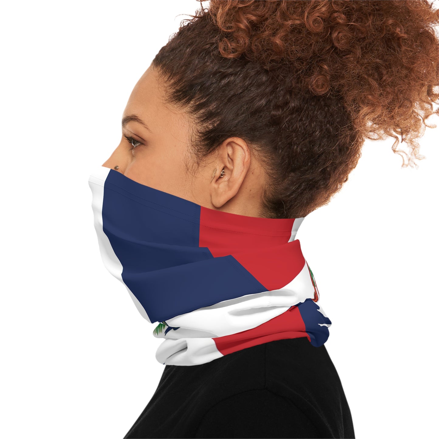 High Quality Dominica Republic Flag Lightweight Neck Gaiter