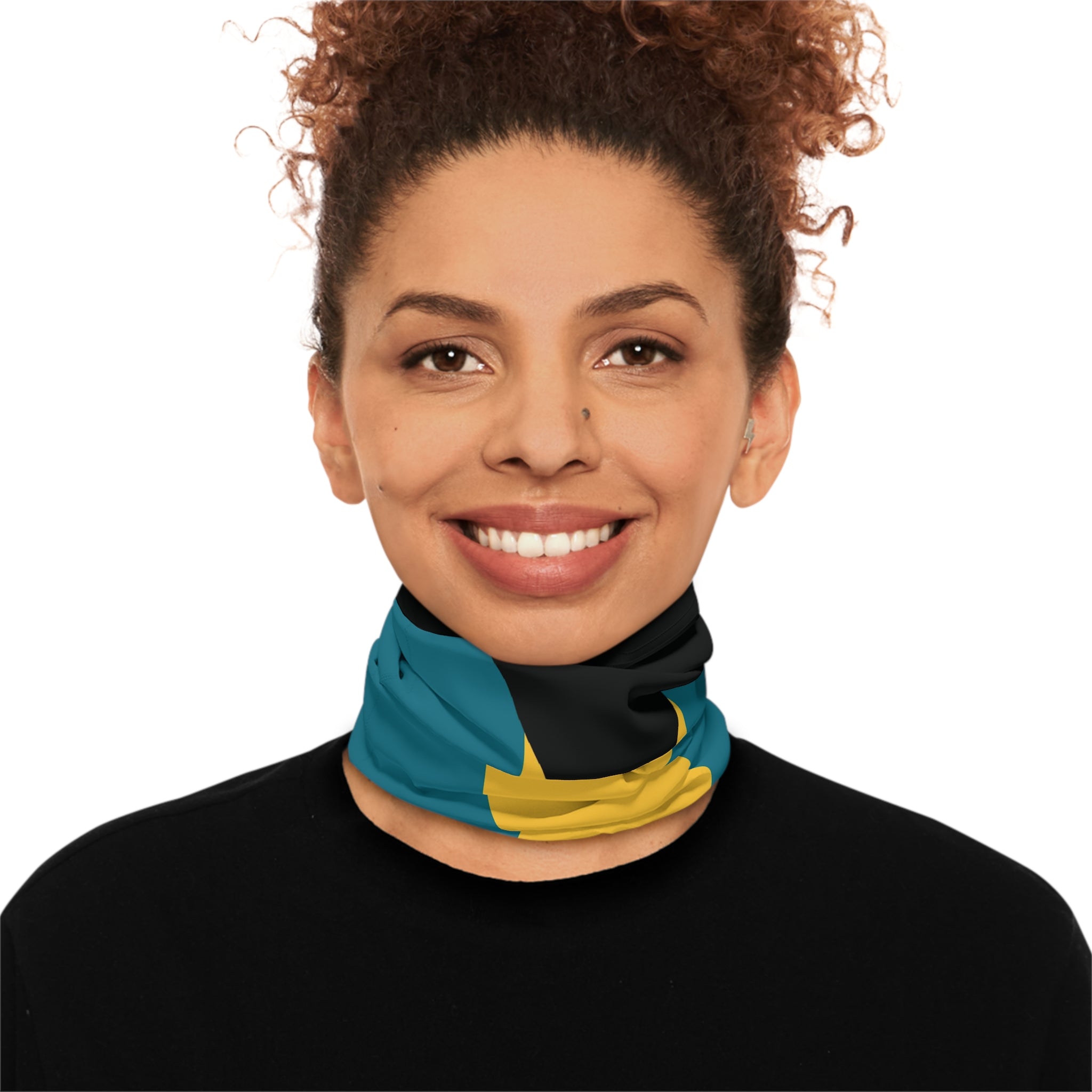 High Quality The Bahamas Flag Lightweight Neck Gaiter-Fete Massive