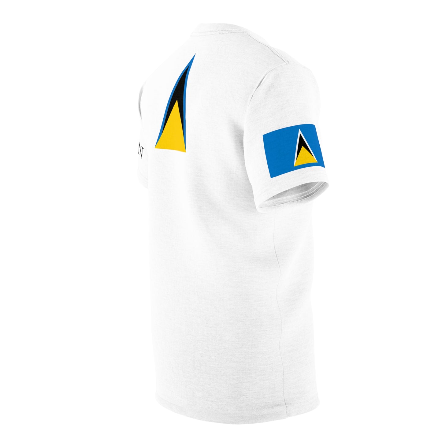 Lucian Feteran Unisex Tee W Saint Lucia Flag