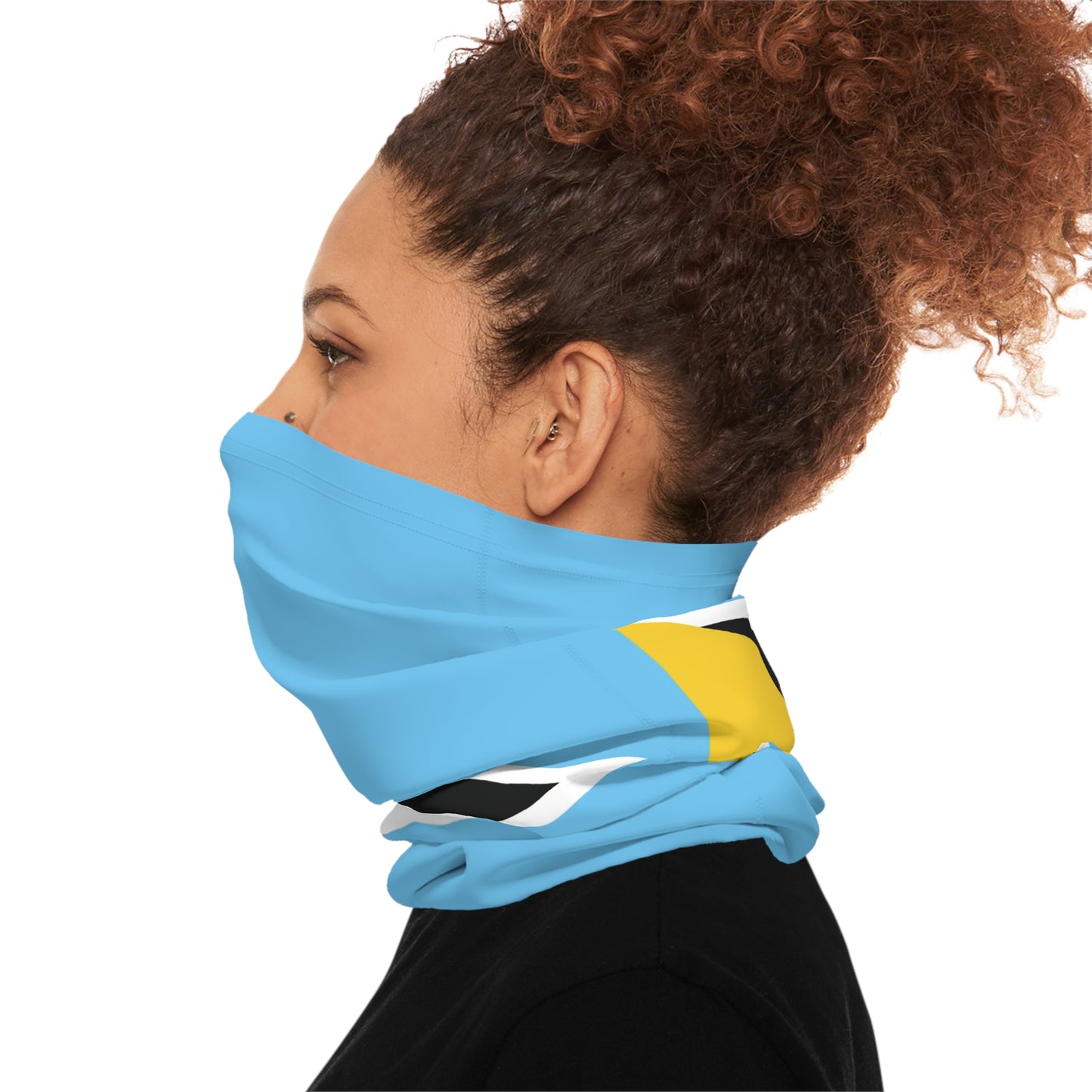 High Quality St. Lucia Flag Lightweight Neck Gaiter