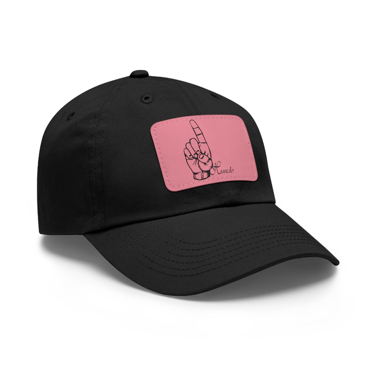 1 Hundo Dad Hat with Leather Patch (Rectangle)