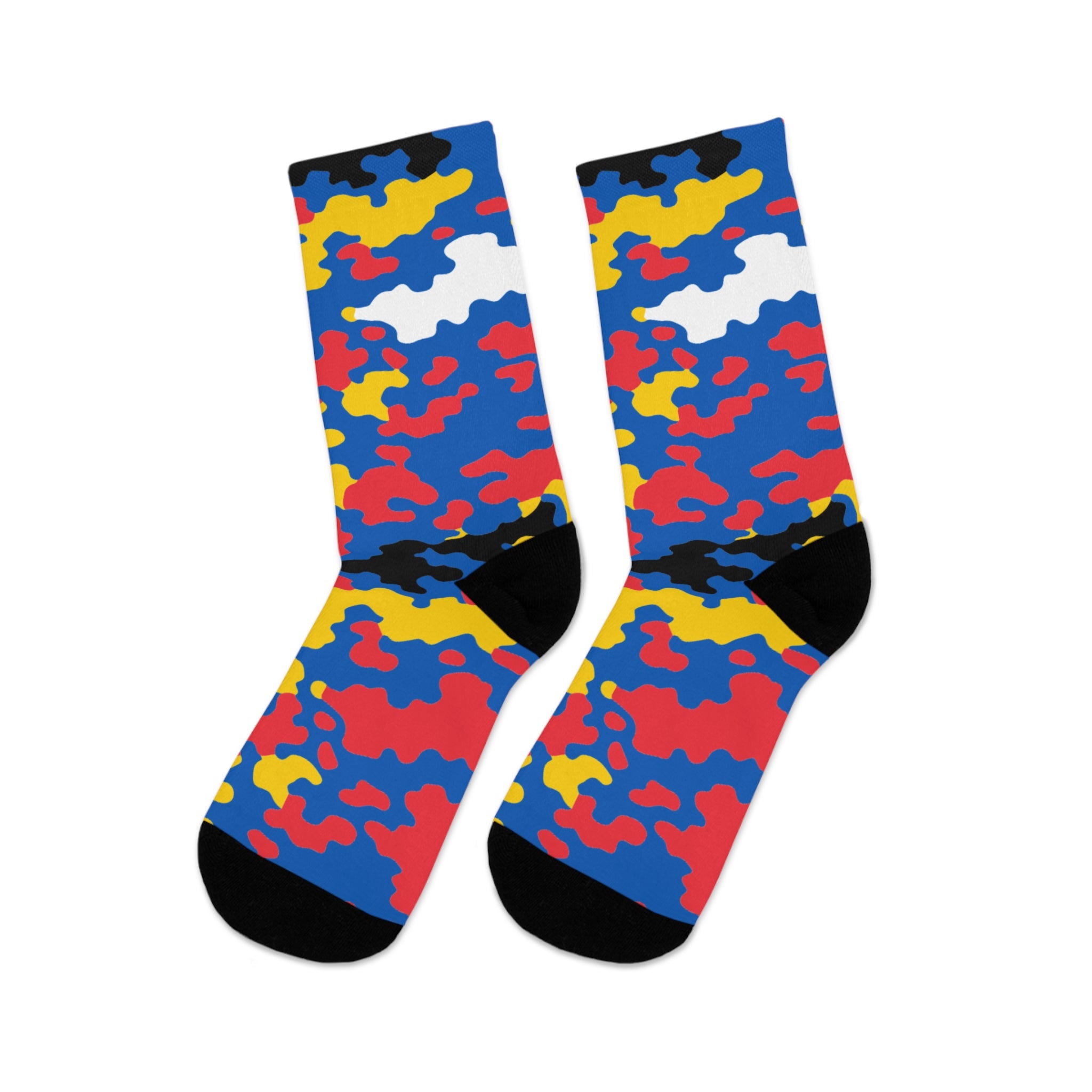 Antigua & Barbuda Islands Flag CAMO Poly Socks-Fete Massive