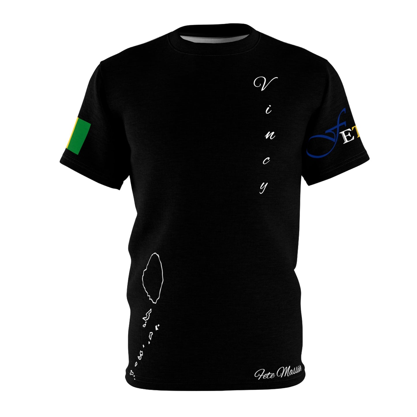 Feteran Unisex Tee with Saint Vincent Flag (Various sizes and colors available)