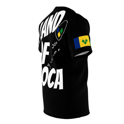 Land Of Soca Unisex Tee with Saint Vincent Flag - Various Sizes & Colors Available