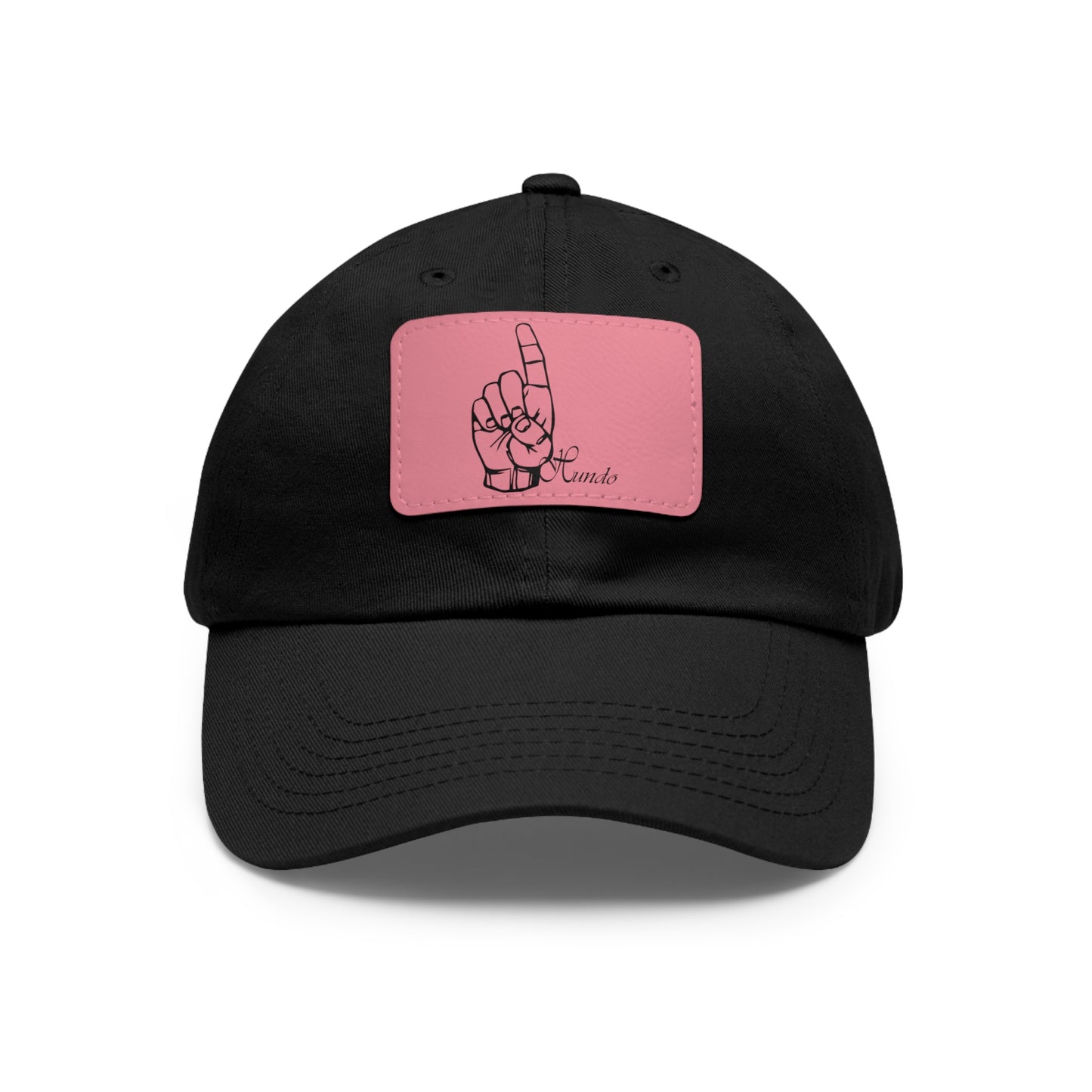 1 Hundo Dad Hat with Leather Patch (Rectangle)