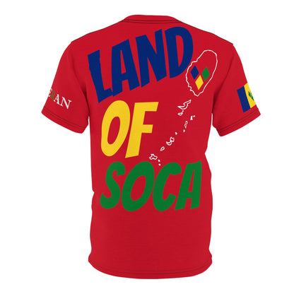 Land Of Soca Unisex Tee with Saint Vincent Flag - Various Sizes & Colors Available