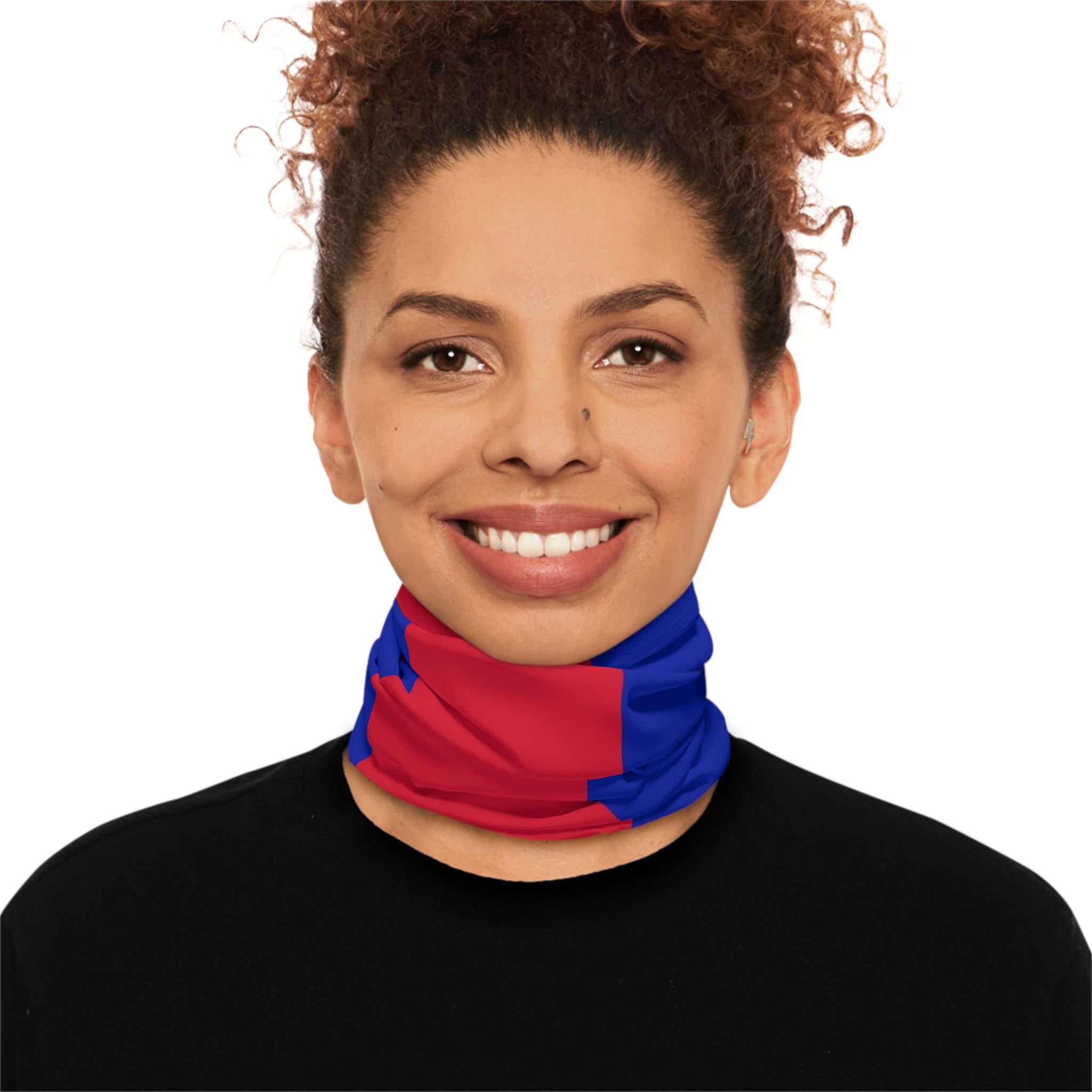 High Quality Haiti Flag Lightweight Neck Gaiter-Fete Massive