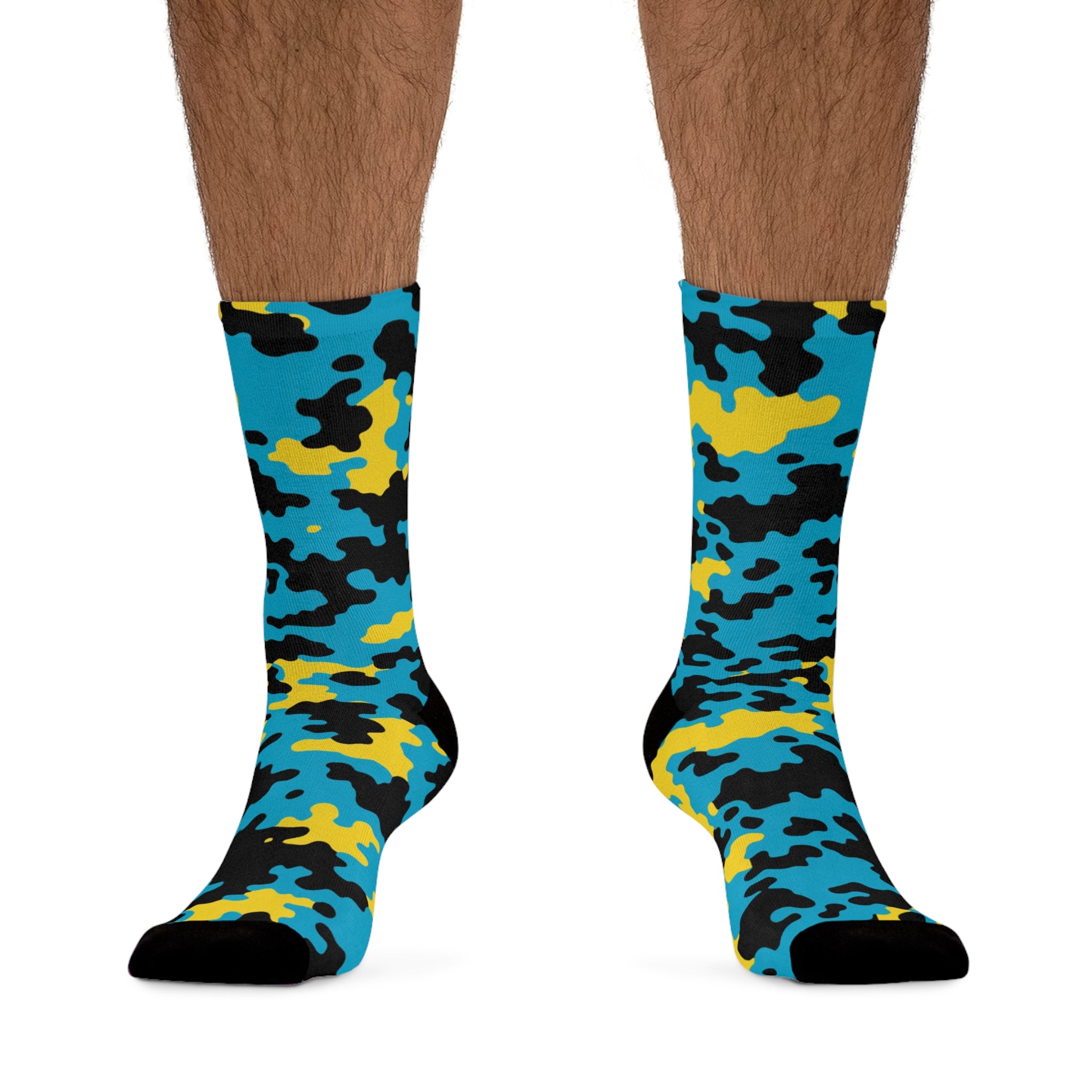 Bahamas Flag CAMO Poly Socks-Fete Massive