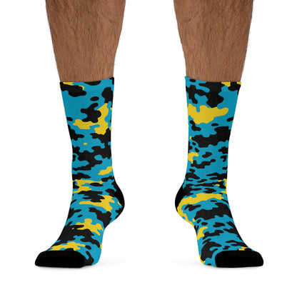 Bahamas Flag CAMO Poly Socks