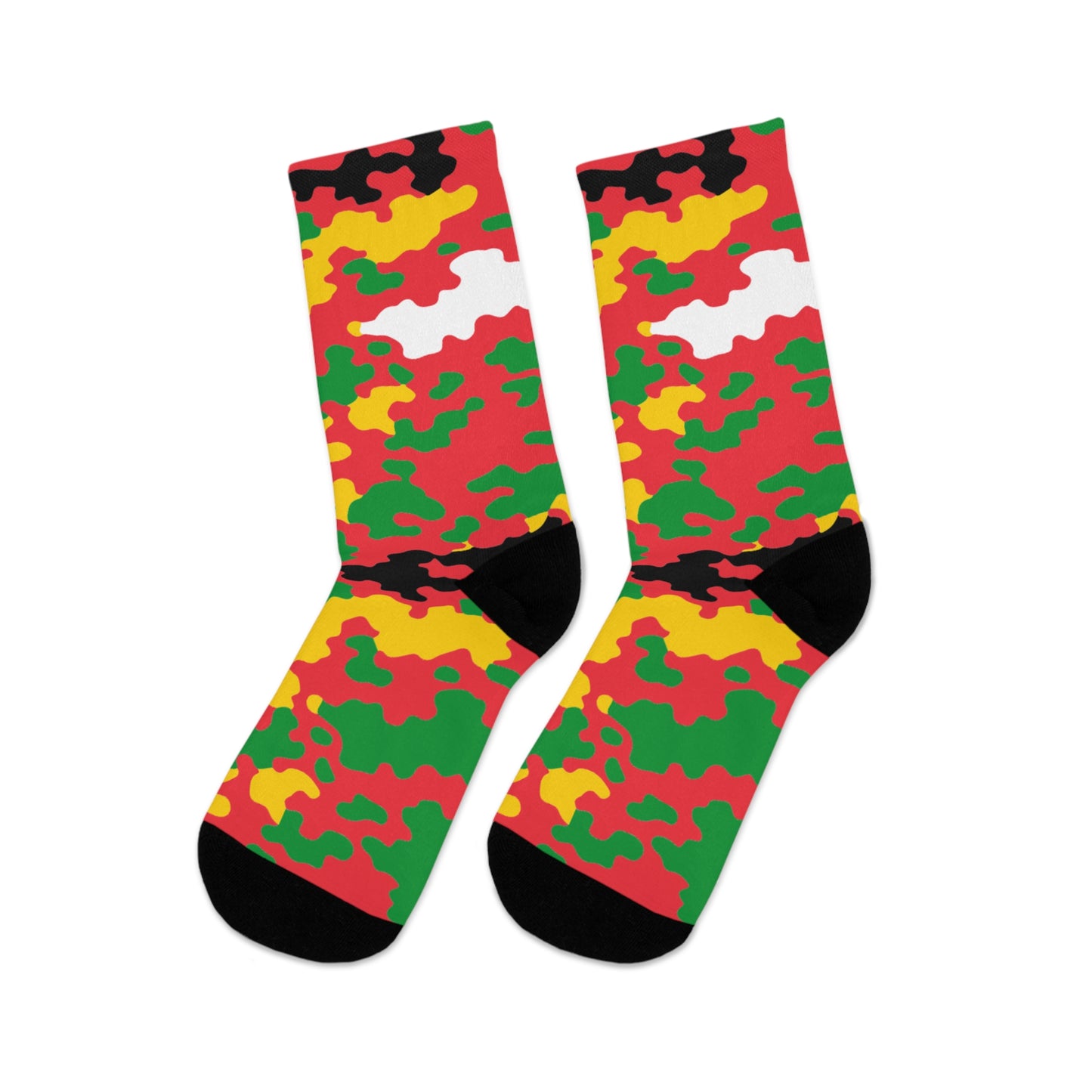 Guyana Flag CAMO Poly Socks