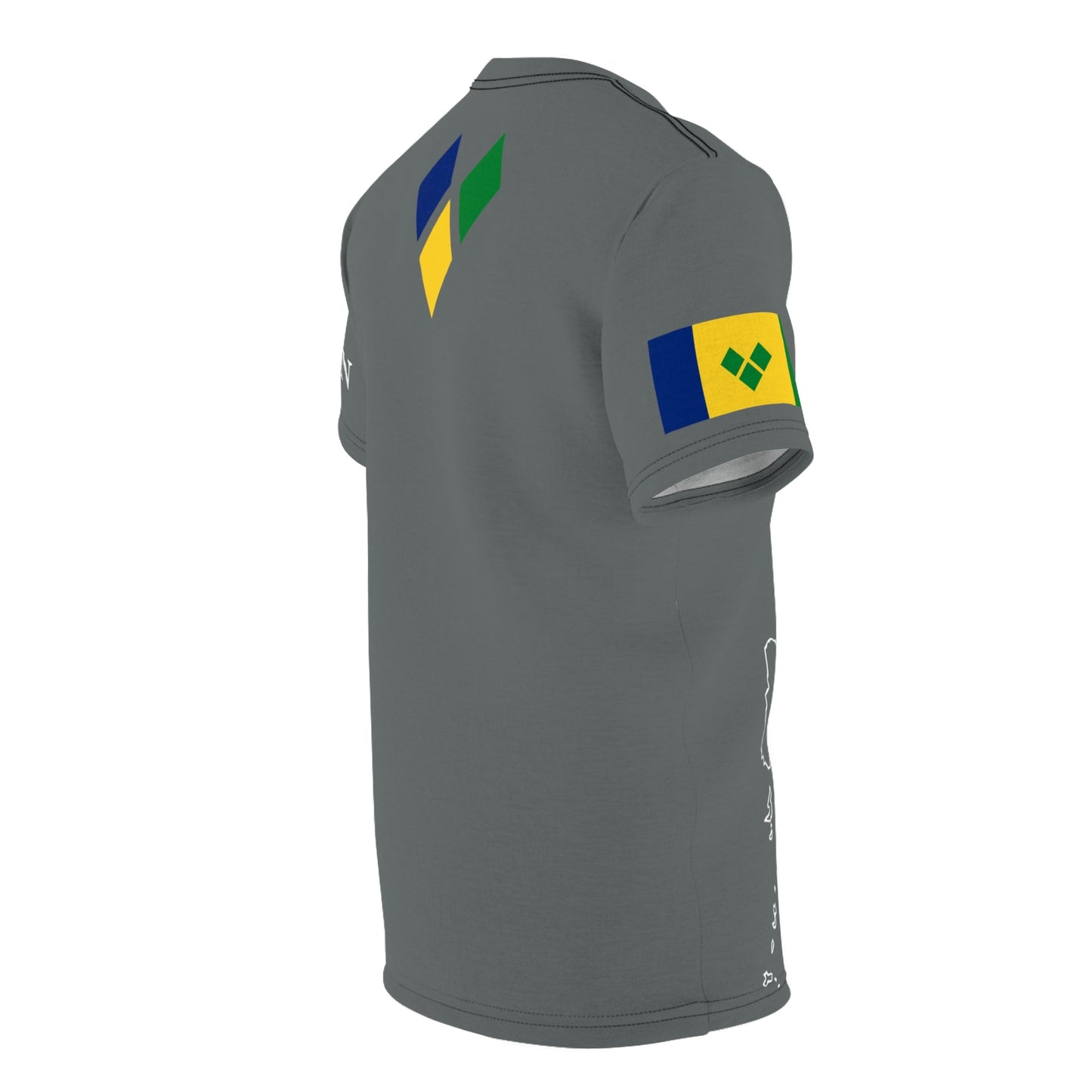 Feteran Unisex Tee with Saint Vincent Flag (Various sizes and colors available)