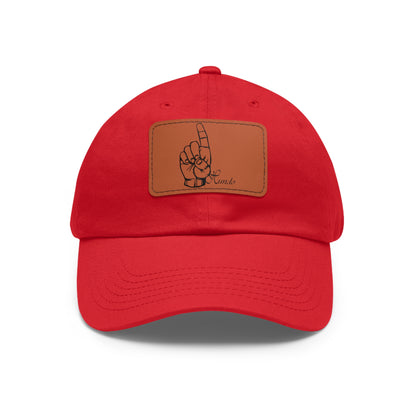 1 Hundo Dad Hat with Leather Patch (Rectangle)