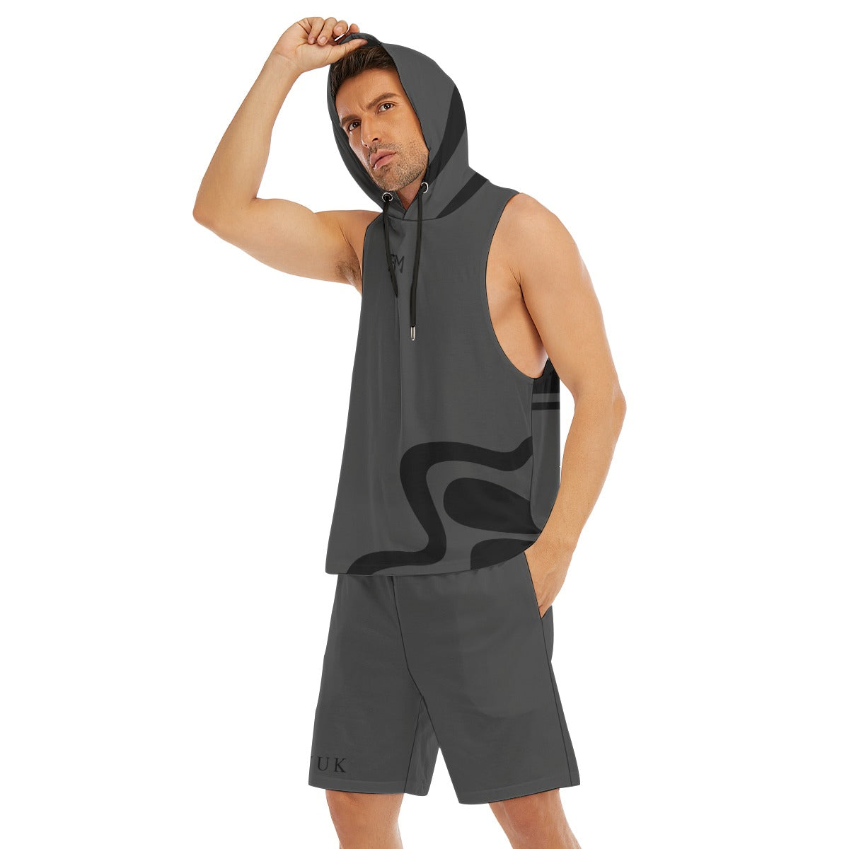 Men's Sleeveless Vest And Shorts Set