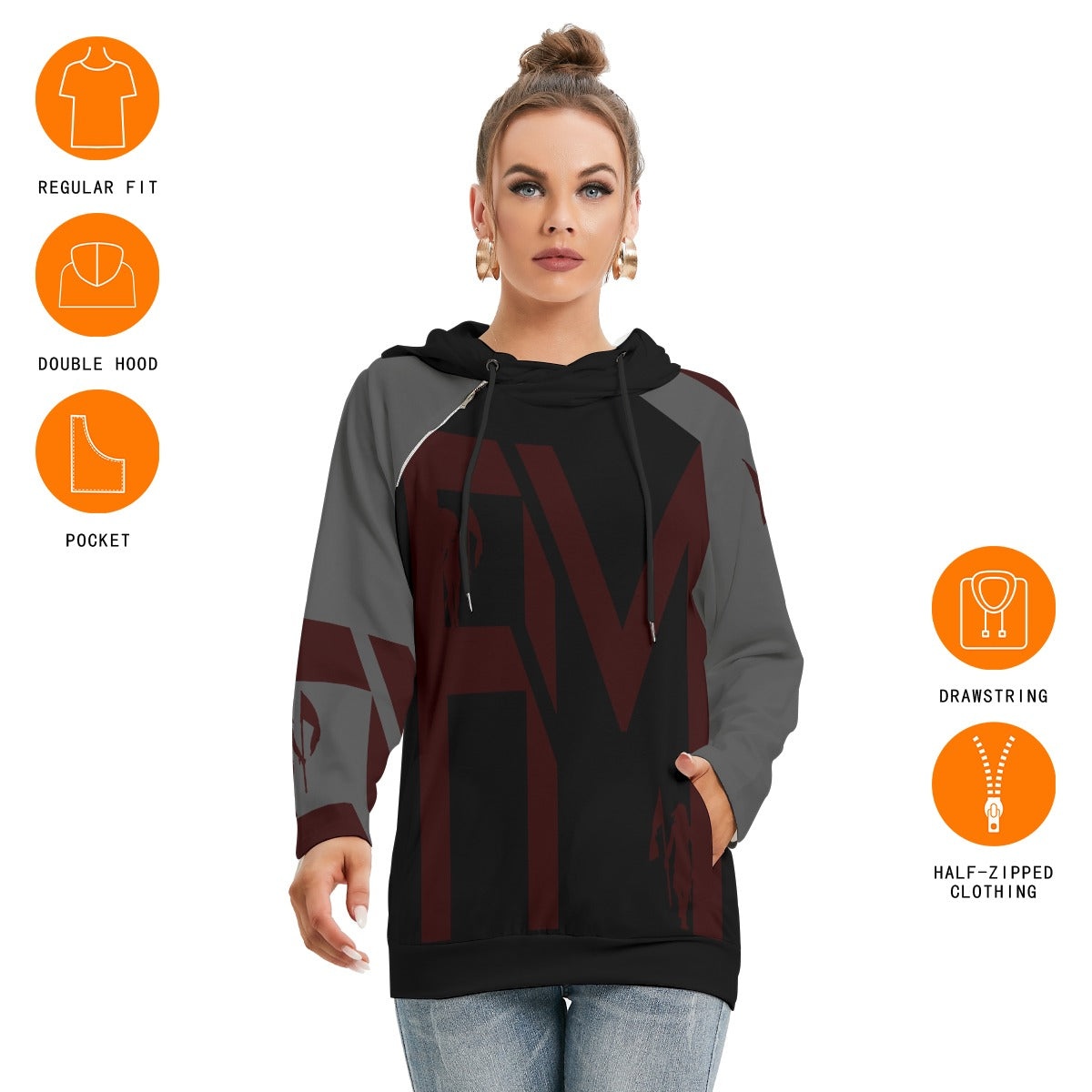 Women's Hoodie With Double Hood