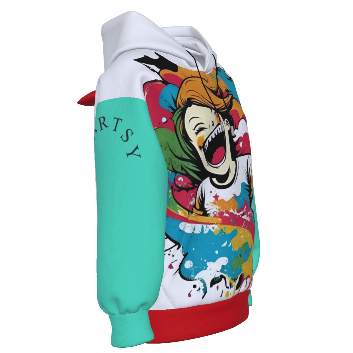 All-Over Print Women’s Hoodie With Decorative Ears-Fete Massive