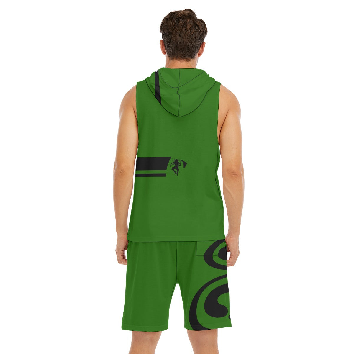 Men's Sleeveless Vest And Shorts Set