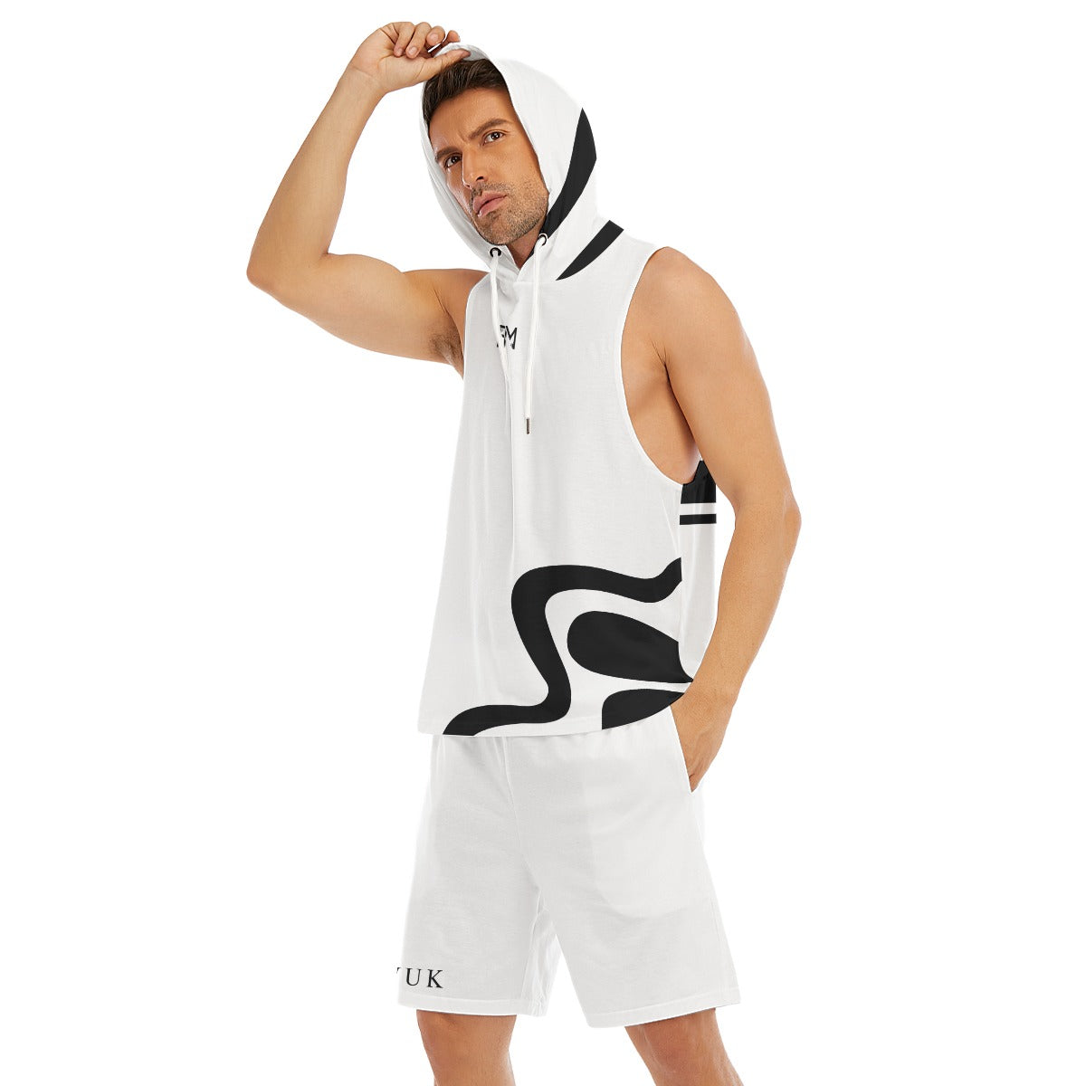 Men's Sleeveless Vest And Shorts Set