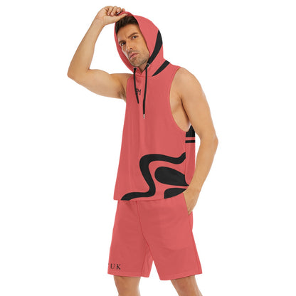 Men's Sleeveless Vest And Shorts Set