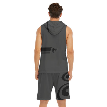 Men's Sleeveless Vest And Shorts Set