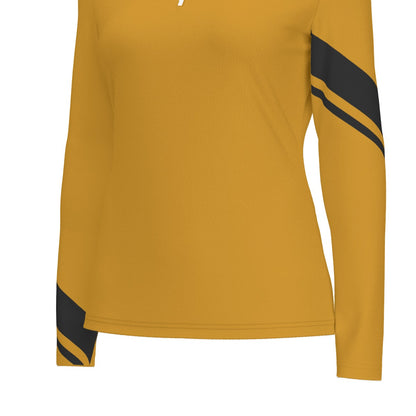 Women's Sports Collar Jersey With Long Sleeve