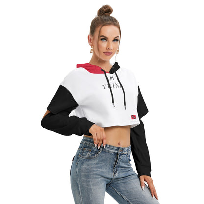 Women's Heavy Fleece Hoodie With Hollow Out Sleeve