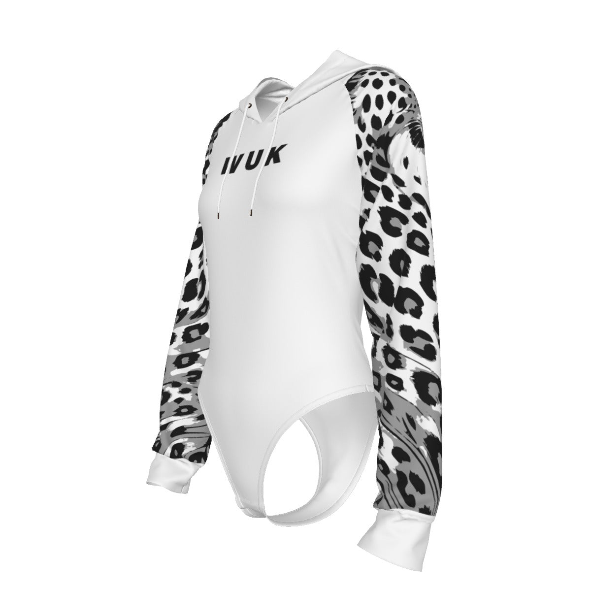 WUK Womens Sleeve Hooded Bodysuit-Fete Massive