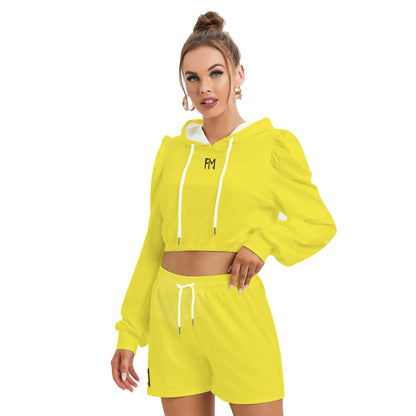 Women's Mirco Fleece Hoodie And Shorts Set