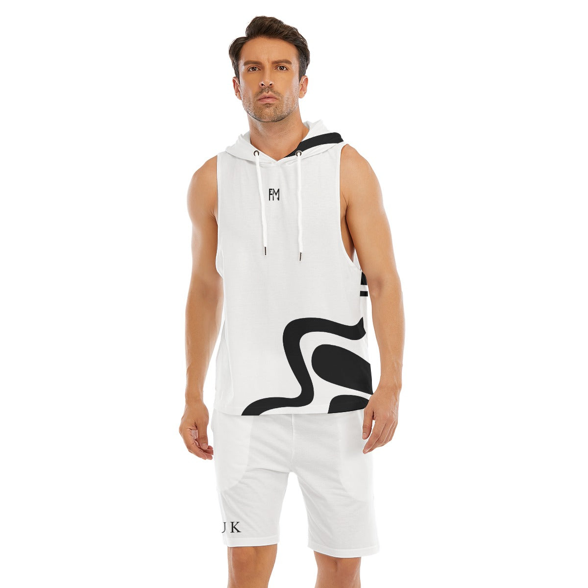 Men's Sleeveless Vest And Shorts Set