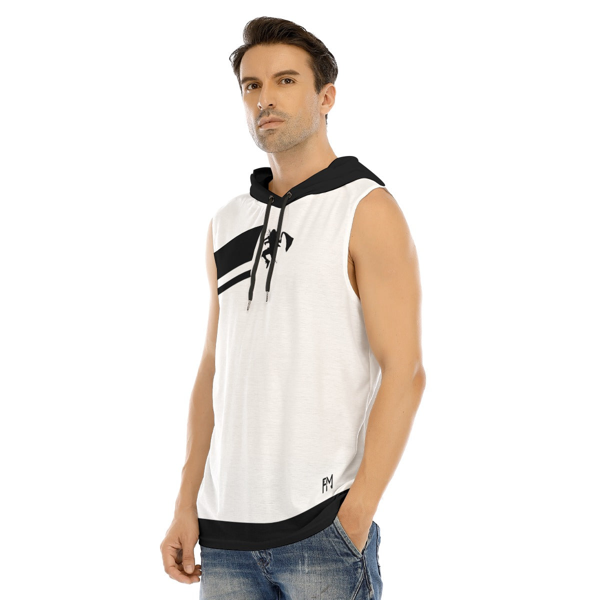 Print Men's Tank Hooded Vest