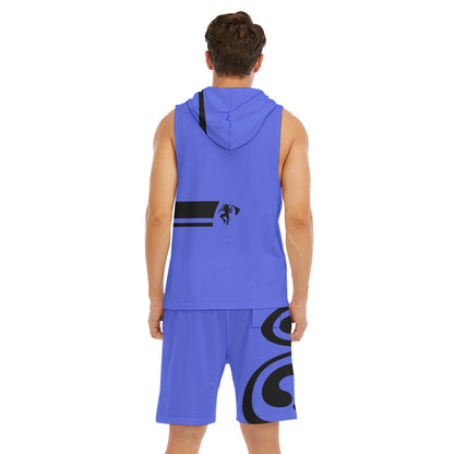 Men's Sleeveless Vest And Shorts Set