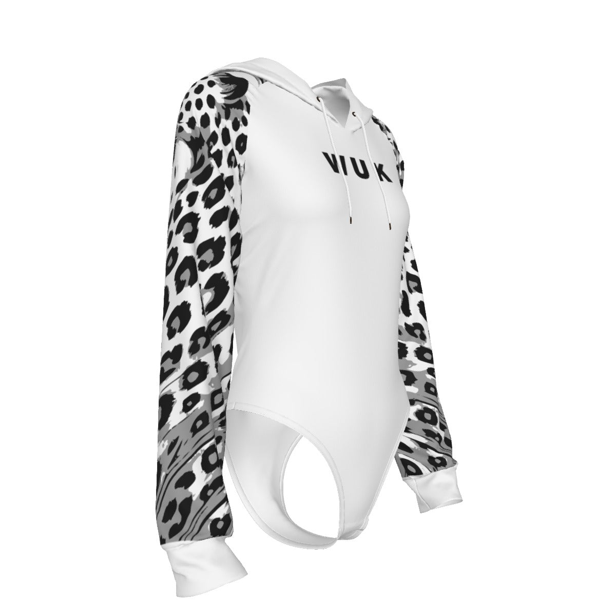 WUK Womens Sleeve Hooded Bodysuit-Fete Massive