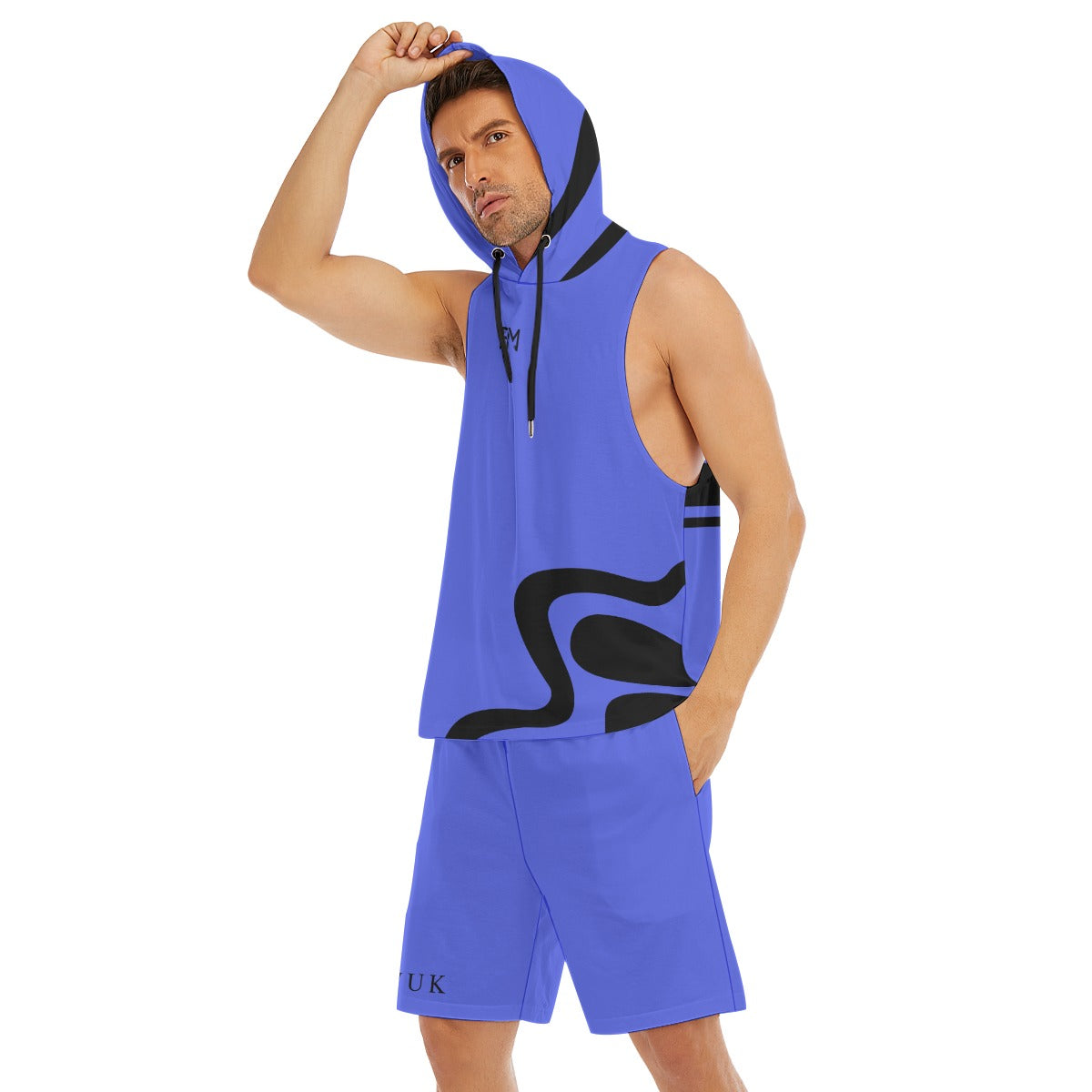 Men's Sleeveless Vest And Shorts Set