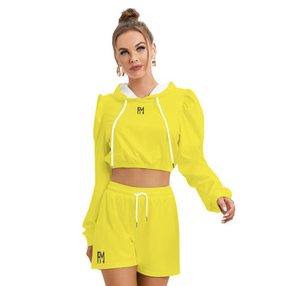 Women's Mirco Fleece Hoodie And Shorts Set