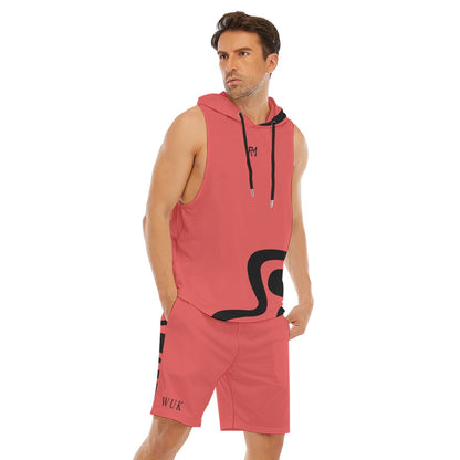 Men's Sleeveless Vest And Shorts Set