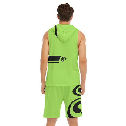 Men's Sleeveless Vest And Shorts Set